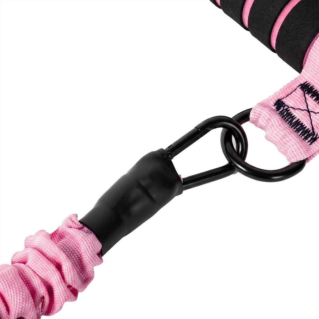 Centra Resistance Bands Set Foot Pedal 3 Tube Adjustable for Home Workout Pink