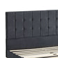 Levede Fabric Bed Frame Double Mattress Grey