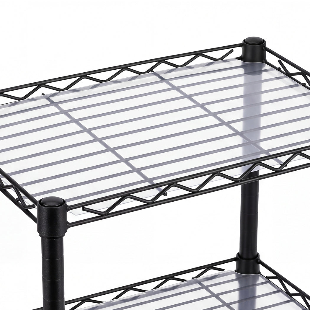 Levede Storage Shelves 6 Tier Carbon Steel Wire Rack Shelving Unit Kitchen Black