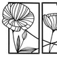 Yezi Metal Wall Art 4Pcs Floral Minimalist Line Decor