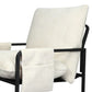 Levede Metal Framed Lounge Chair Corduroy in Beige