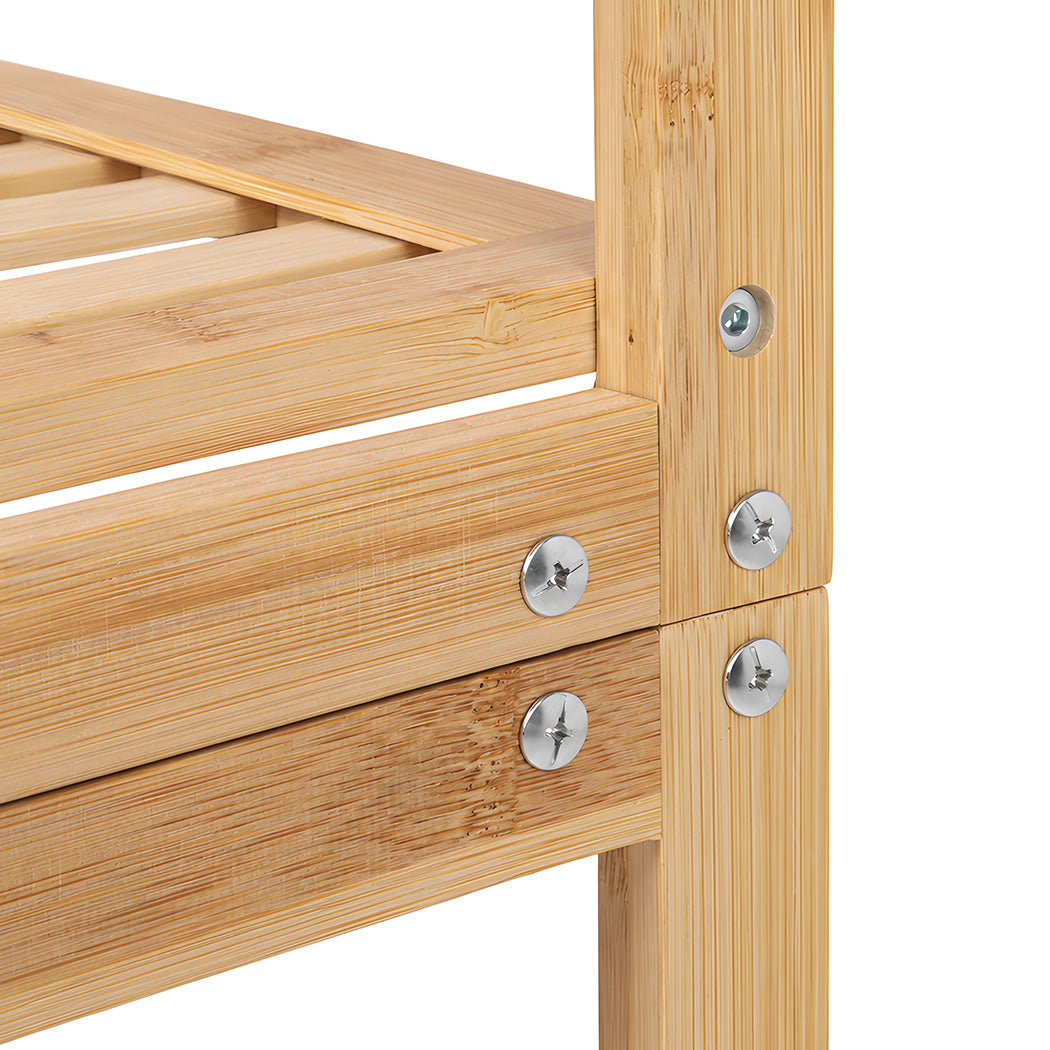 Levede Shoe Rack 5 Tier 25kg Storage Stand Multipurpose Shelfs Entryway Bamboo