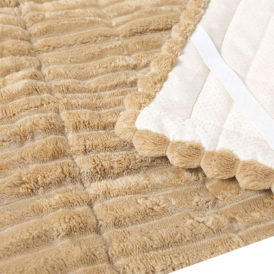 Marlow Sofa Cover Lounge Plush Pet Couch Cover Non-Slip Light Camel 70x150cm