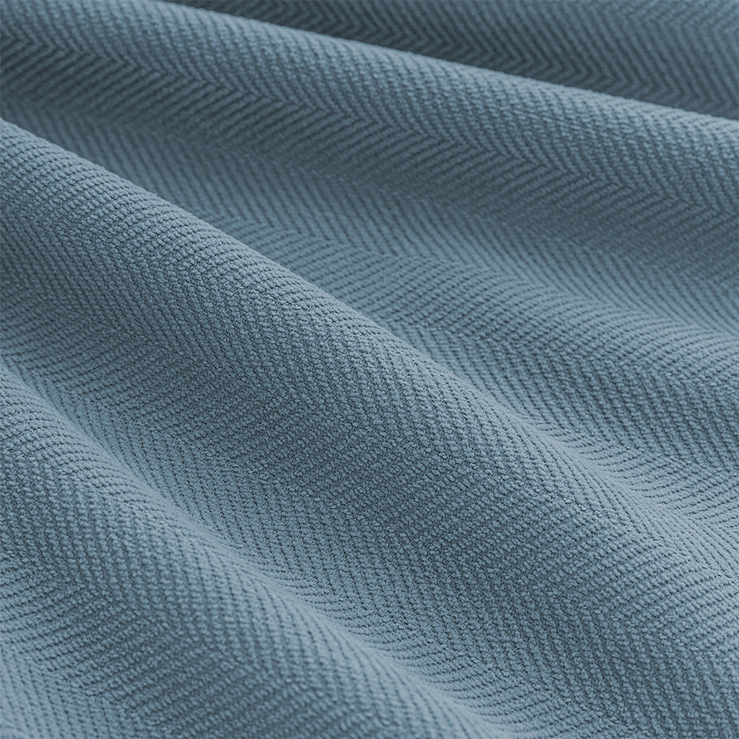 Marlow 2XBlockout Curtains Chenille 132x250 Blue