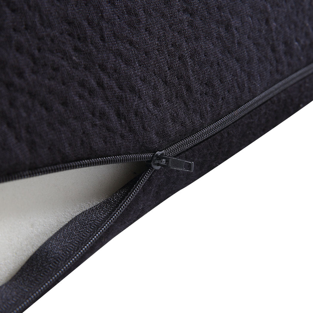 2x Cool Gel Memory Foam Bed Wedge Pillow Black 25x2