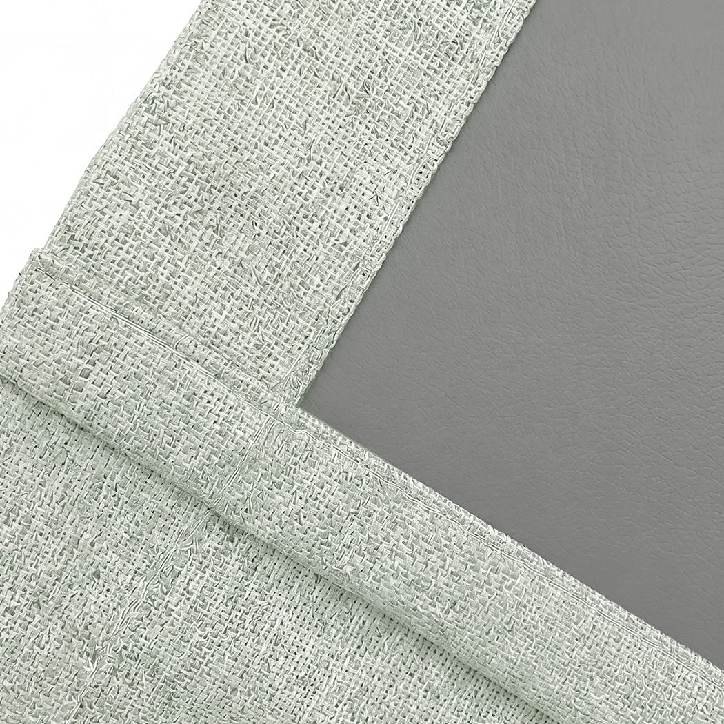 Marlow 2 Panels Blackout Curtains Linen Look Curtain Draperies Window Green