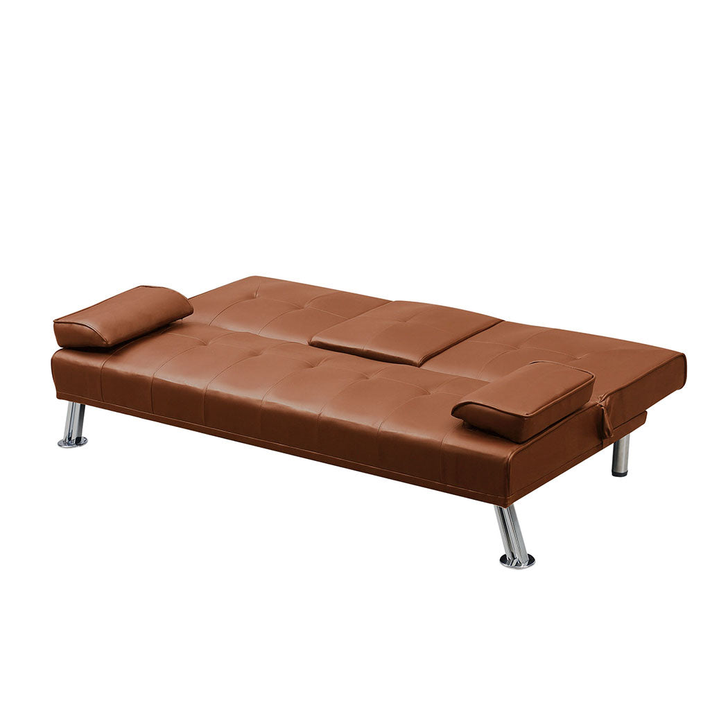 Levede Sofa Bed Adjustable Recliner Brown