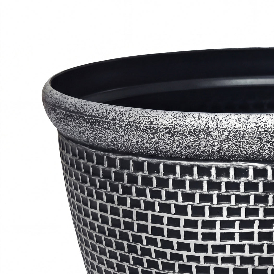 Toque Plastic Plant Pots 30cm Outdoor Garden Planter 2 Pcs With Drainage Holes