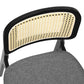 Levede 2x Dining Chair Wood Rattan Armless Black