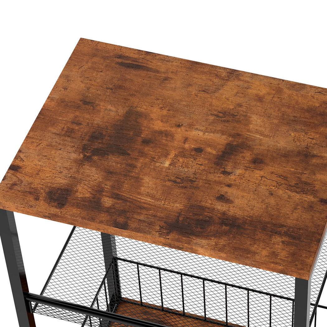 Levede Side Table 3-Tier Storage Shelf Modern Table