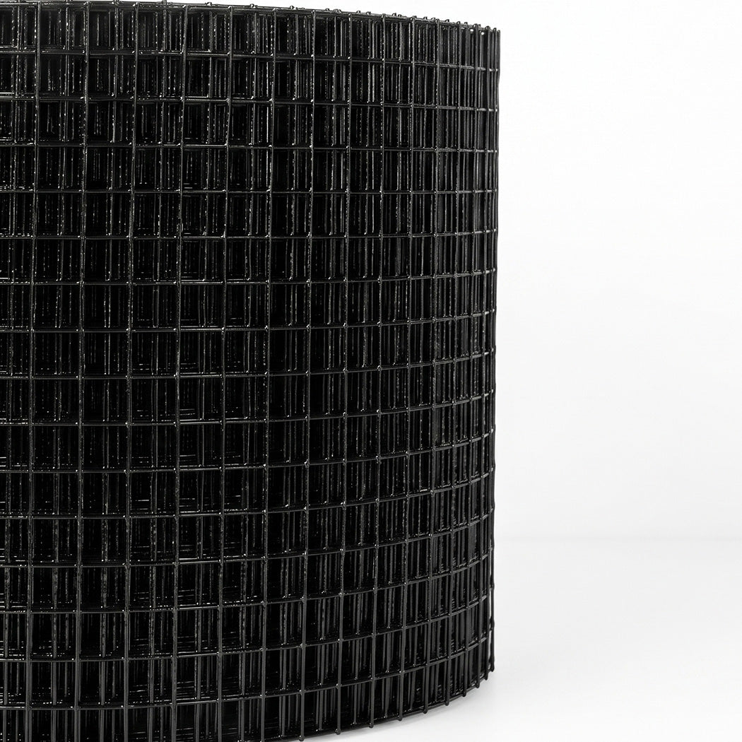 Mountview Solar Panel Bird Mesh PVC Coated 30m Roof Guard for Pigeons Black