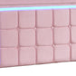 Levede Single Floating Bed Frame LED Headboard USB Pink
