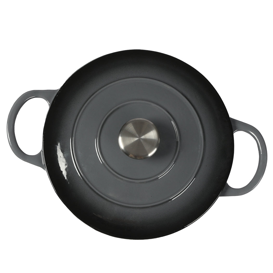 TOQUE 4L Enamel Dutch Oven Pot in Black Colour