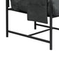 Levede Metal Framed Lounge Chair Linen in Dark Grey
