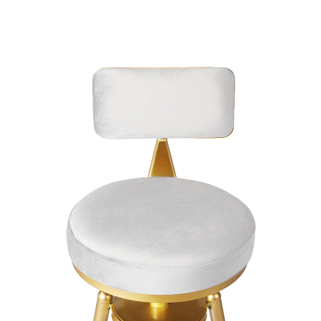 Levede 4x Bar Stools Swivel Kitchen Bar Chair White