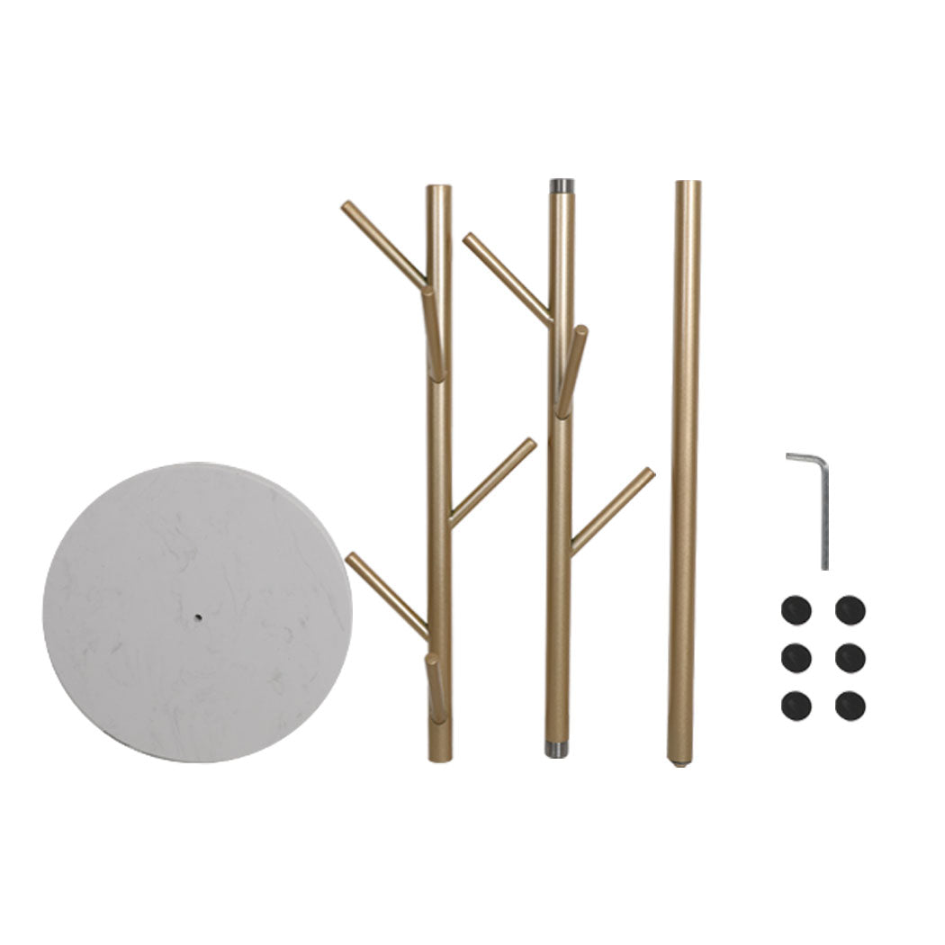 Levede Coat Rack Hat Clothes Stand Hanger Gold