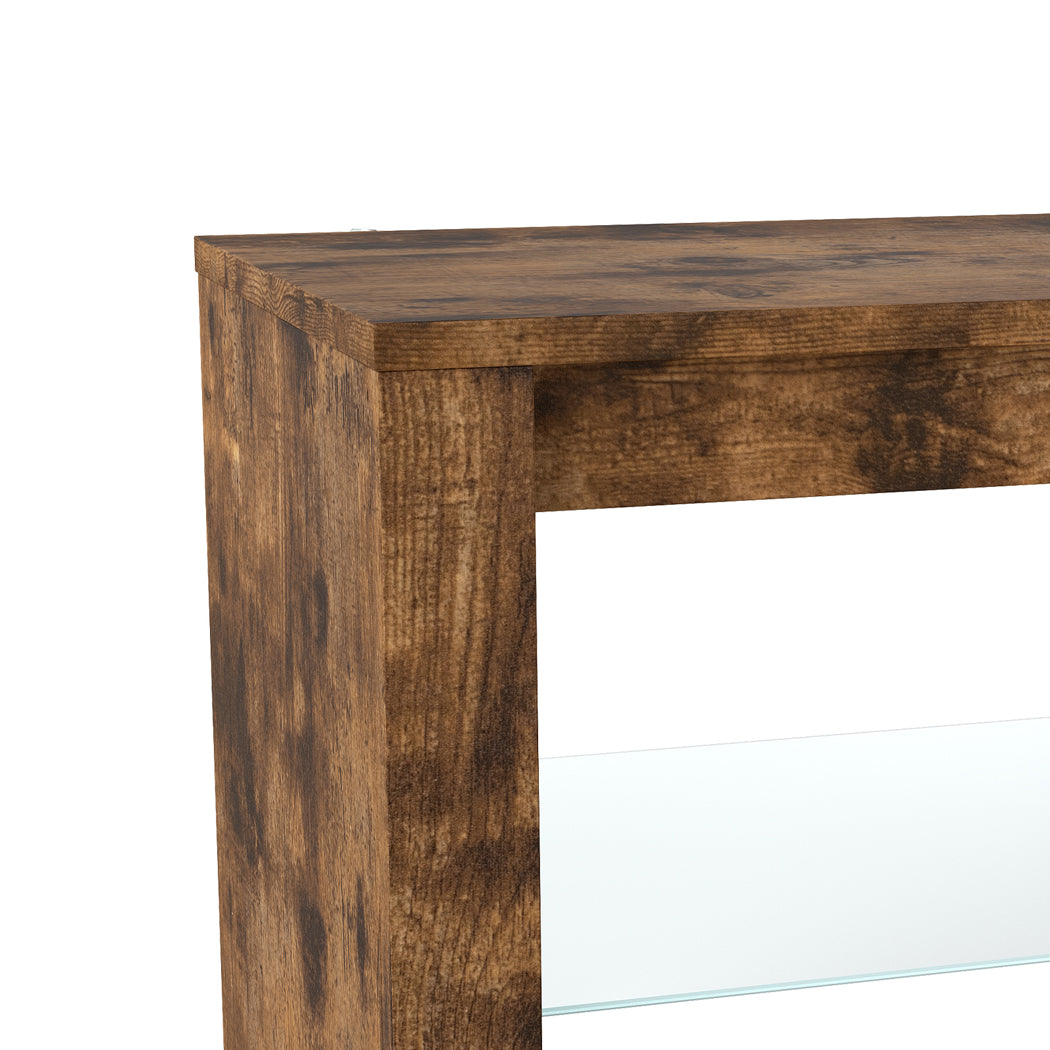 Levede TV Stand Cabinet Glass Display Storage Shelves