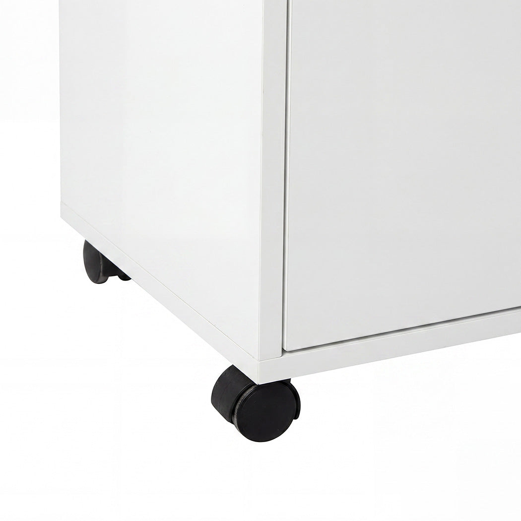 Levede Desktop Filing Cabinet Adjustable With Drawers For Home Office White