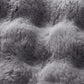 DreamZ Throw Blanket Fluffy Bubble Sofa Blanket Washable 130x150cm Gray
