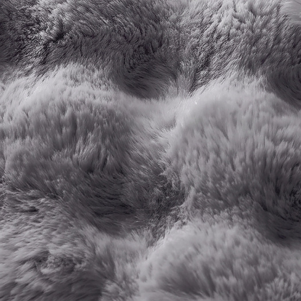 DreamZ Throw Blanket Fluffy Bubble Sofa Blanket Washable 130x150cm Gray