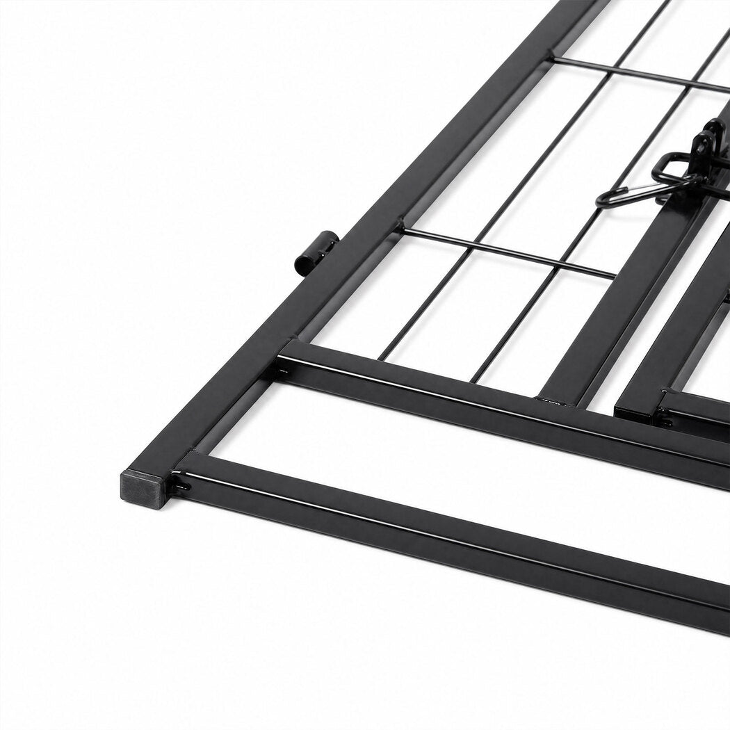 Pawz Dog Playpen 8-Panel Metal Dog Pen Tool-Free Foldable Puppy Crate Black