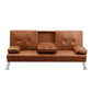 Levede Sofa Bed Adjustable Recliner Brown