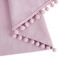 Marlow Blackout Curtains Pink 2 Panels Thermal Insulated Pom Pom 132cm x 213cm