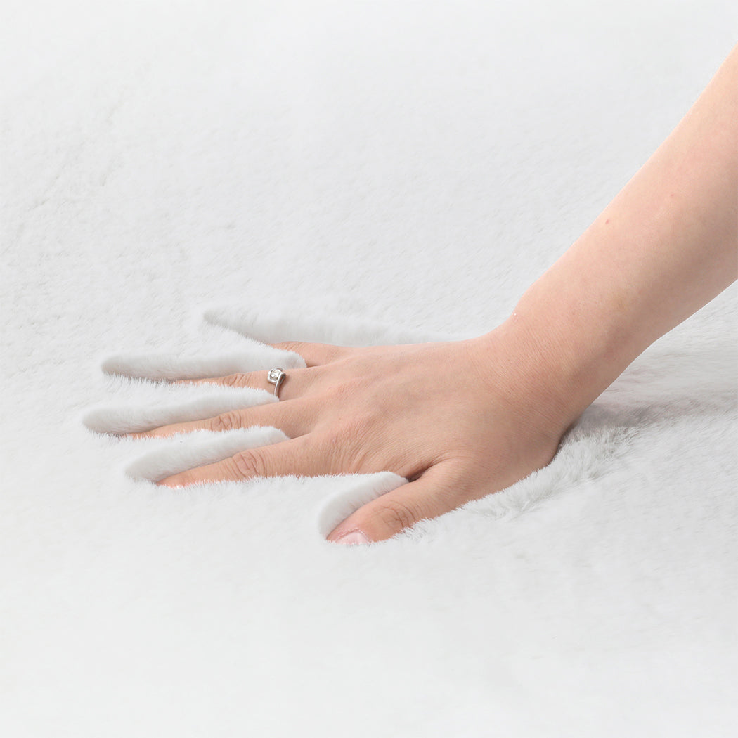 Marlow Floor Rug Area Rugs Cloud Fluffy 60X160cm White