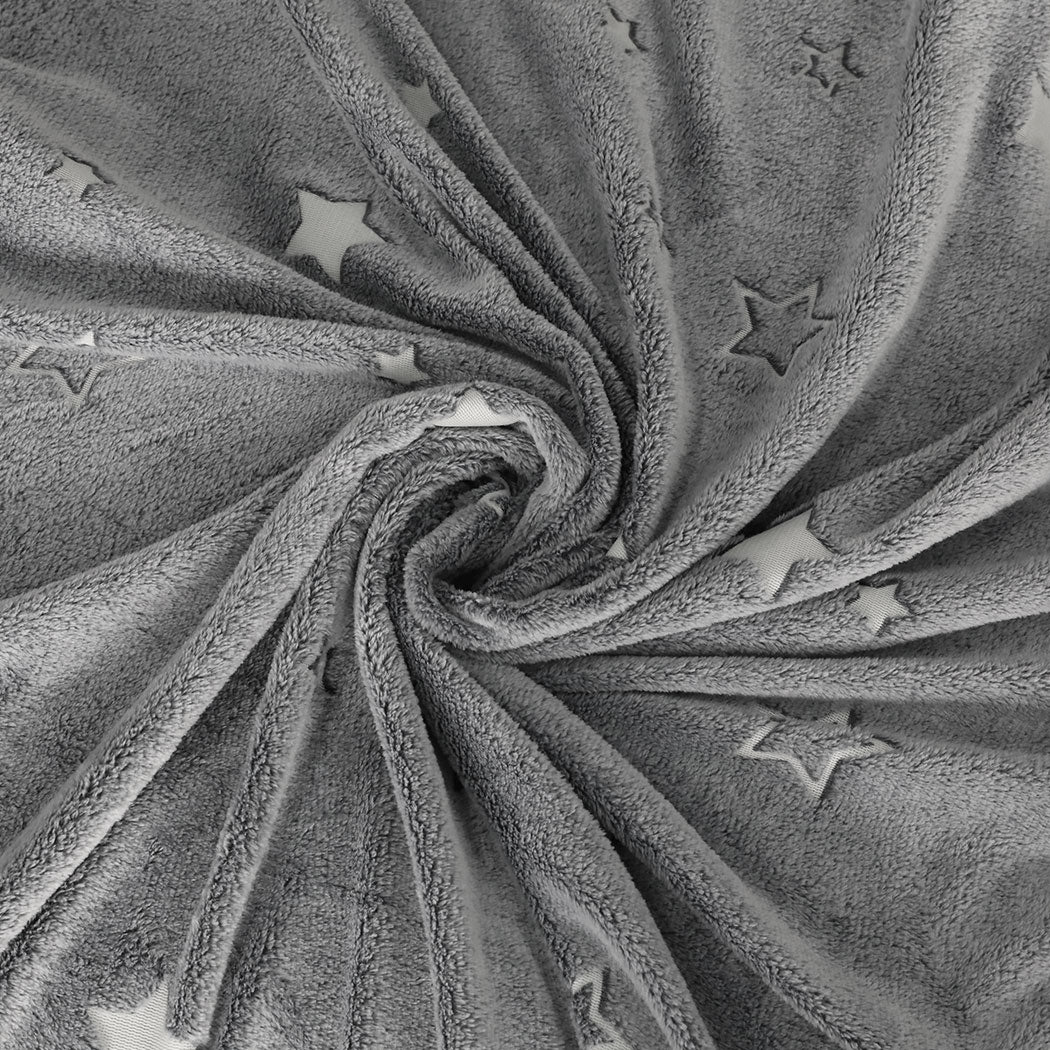 DreamZ 3x3M Large Oversized Blanket Grey Star