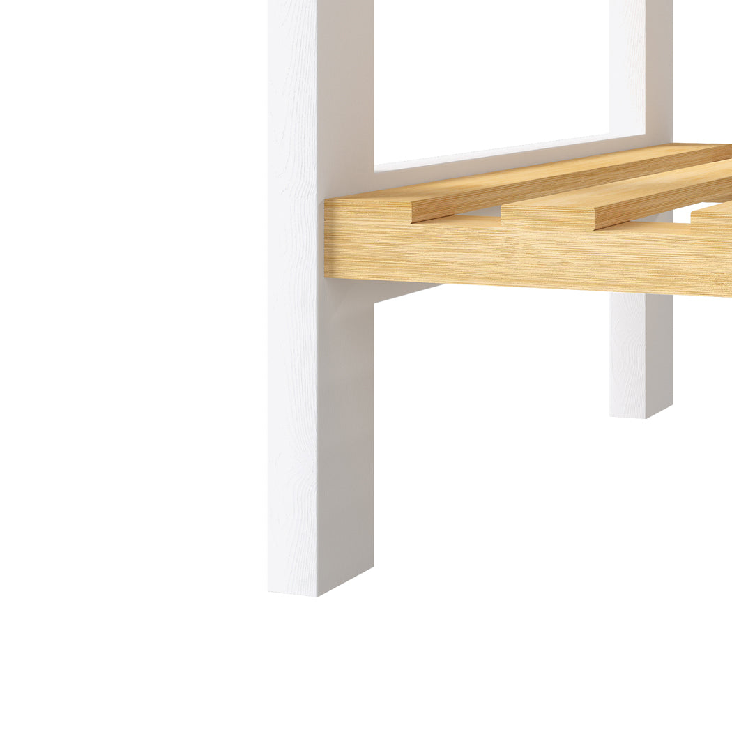 Levede Bamboo Storage Rack 4 Tier Shelf Shoe Organiser