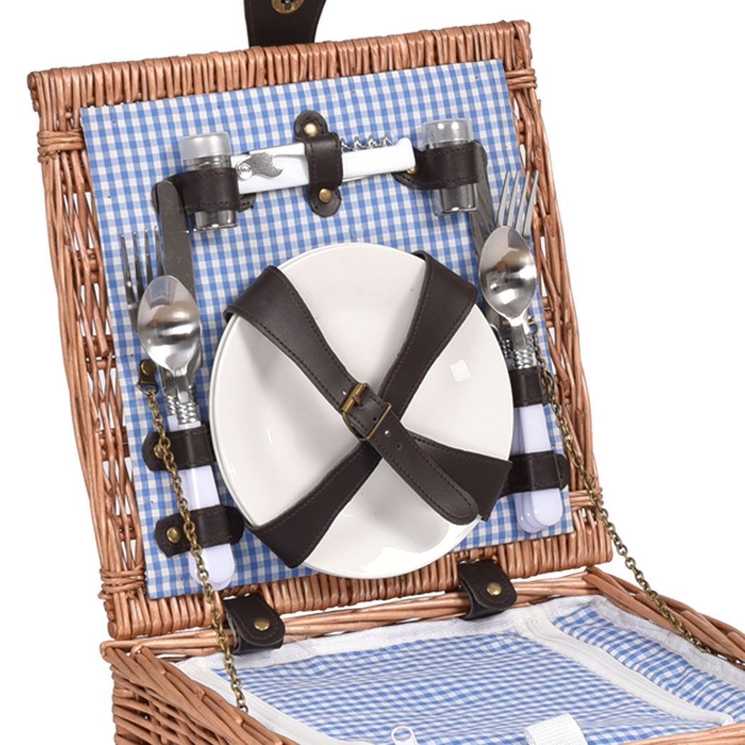 2 Person Picnic Basket Baskets Set Outdoor
