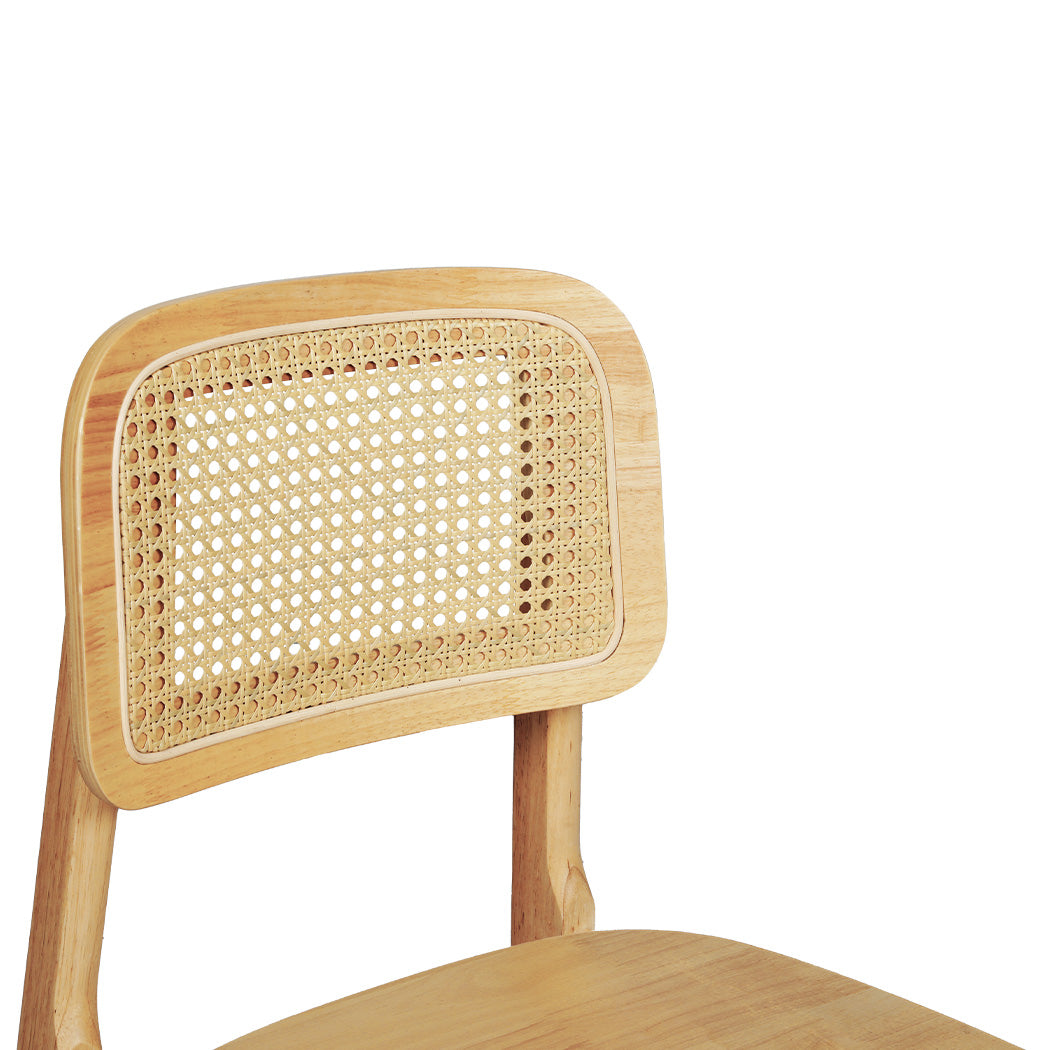Levede 2x Rattan Dining Chair Wooden Kitchen Chair