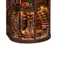 Bo Peep Book Nook Kit 356Pcs LED Miniature Library House For Bookshelf Walnut