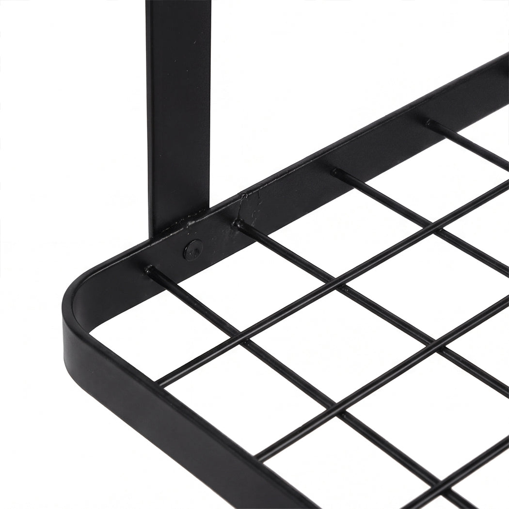 Toque Metal Pot Pan Rack Hanging Kitchen Shelf Wall Mounted Organizer 10 Hooks