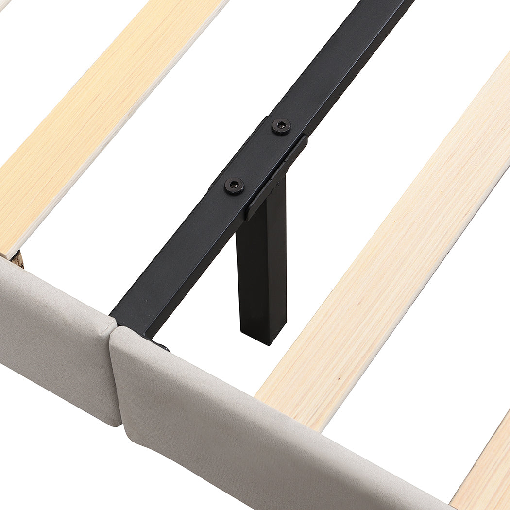 Levede Floating Bed Frame With RGB LED Light Headboard Base Platform King