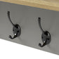 Levede Coat Rack Wall Mounted Shelf 7 Double Hooks Storage Entryway Hallway Grey