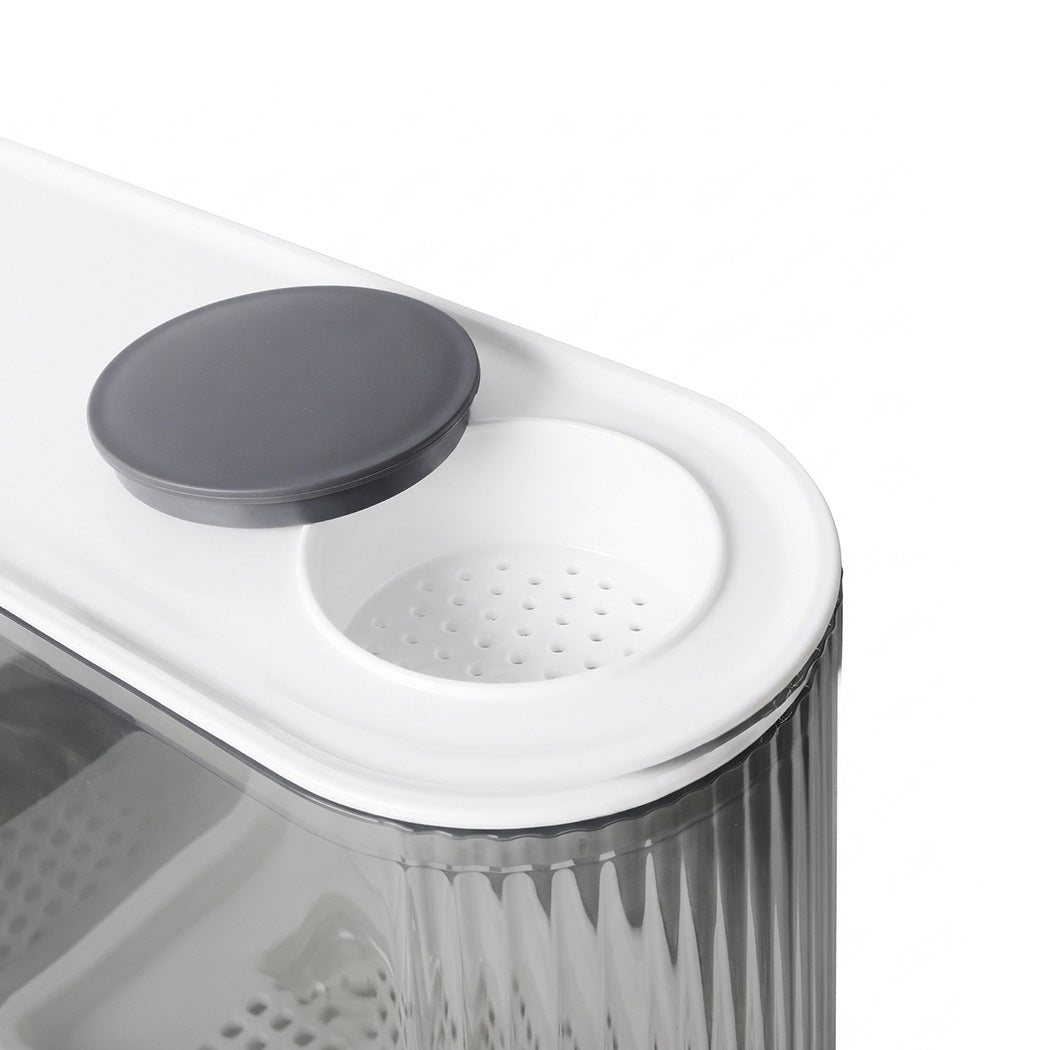 PaWz Automatic Cat Feeder Gravity Food and Water Dispenser for Home Travel White