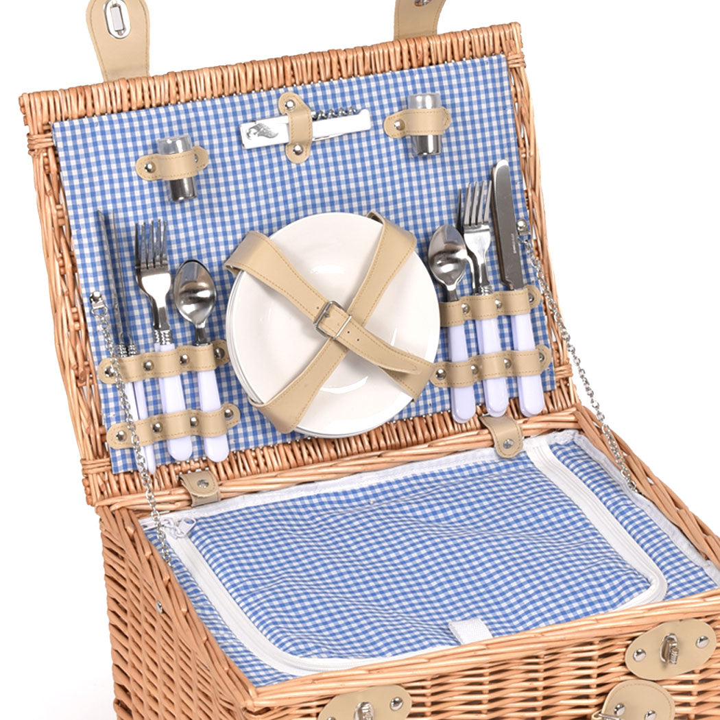 4 Person Picnic Basket Baskets Set Outdoor