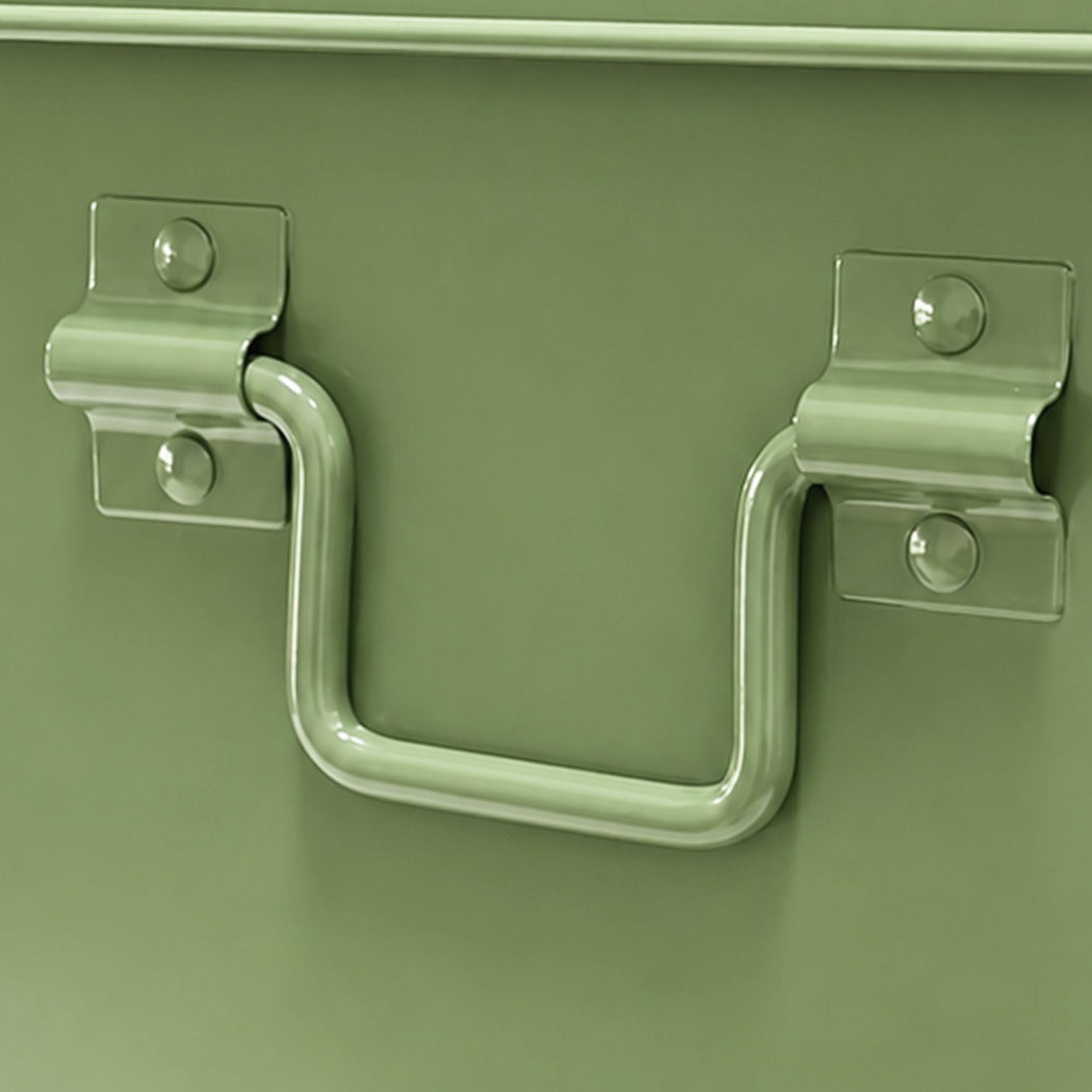 Toque Seed Storage Box 4-Compartment Organiser Metal Seed Box Deep Green