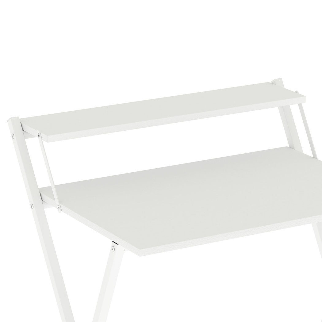 Levede Foldable Computer Desk Office Study Desk White