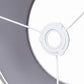 Emitto Lamp Shade 4pc Linen Drum E26 E27 with E14 Rings for Home Decor Grey