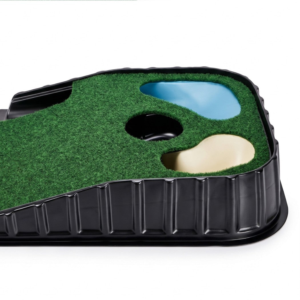 Centra Golf Putting Mat Training Aid Auto Ball Return 270cm Indoor,Green