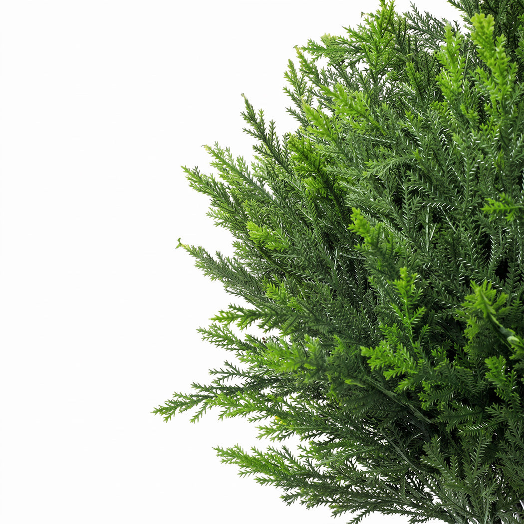 Lambu Artificial Cedar Topiary Balls Set of 2 Ground Spike Patio Garden Green
