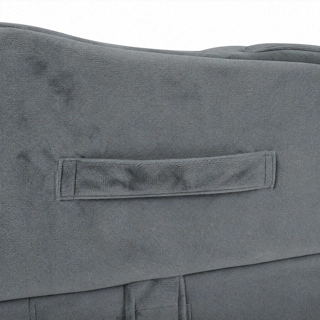 DreamZ Leg Elevation Pillow After Surgery Gel Memory Foam Double Leg Grey