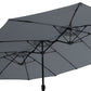 Centra 4M Double-sided Patio Umbrella Outdoor Umbrella Base Stand Grey