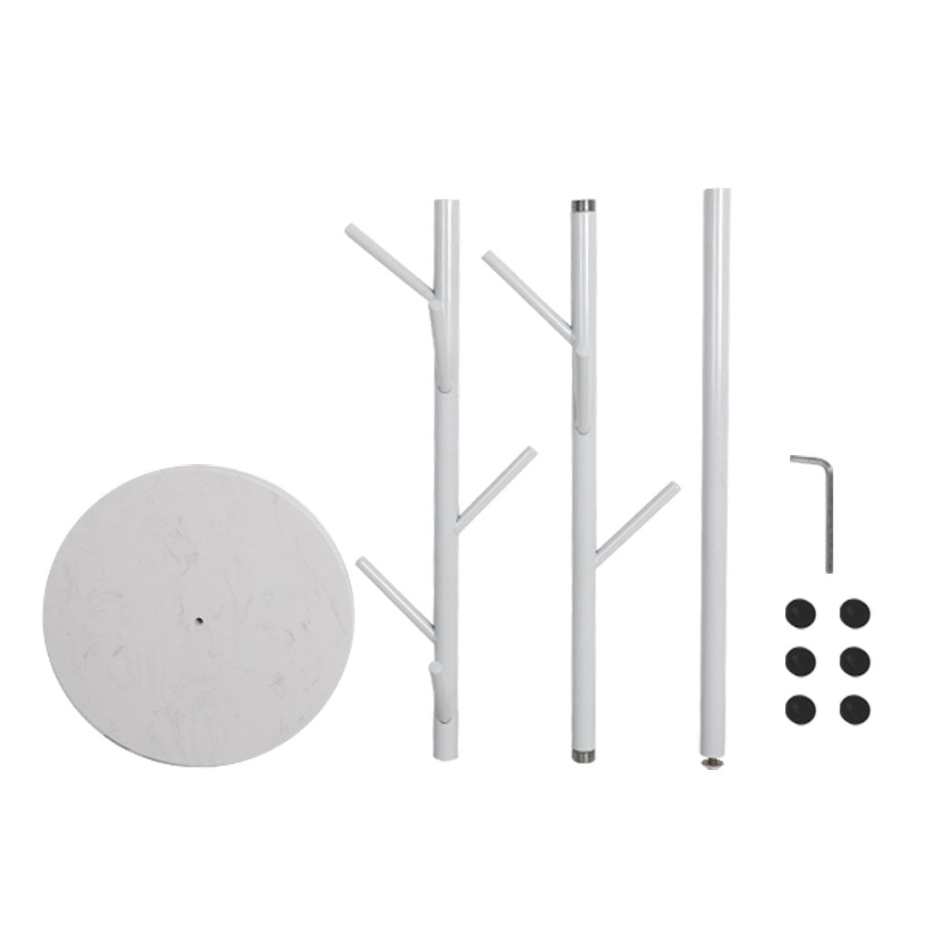Levede Coat Rack Hat Clothes Stand Hanger White