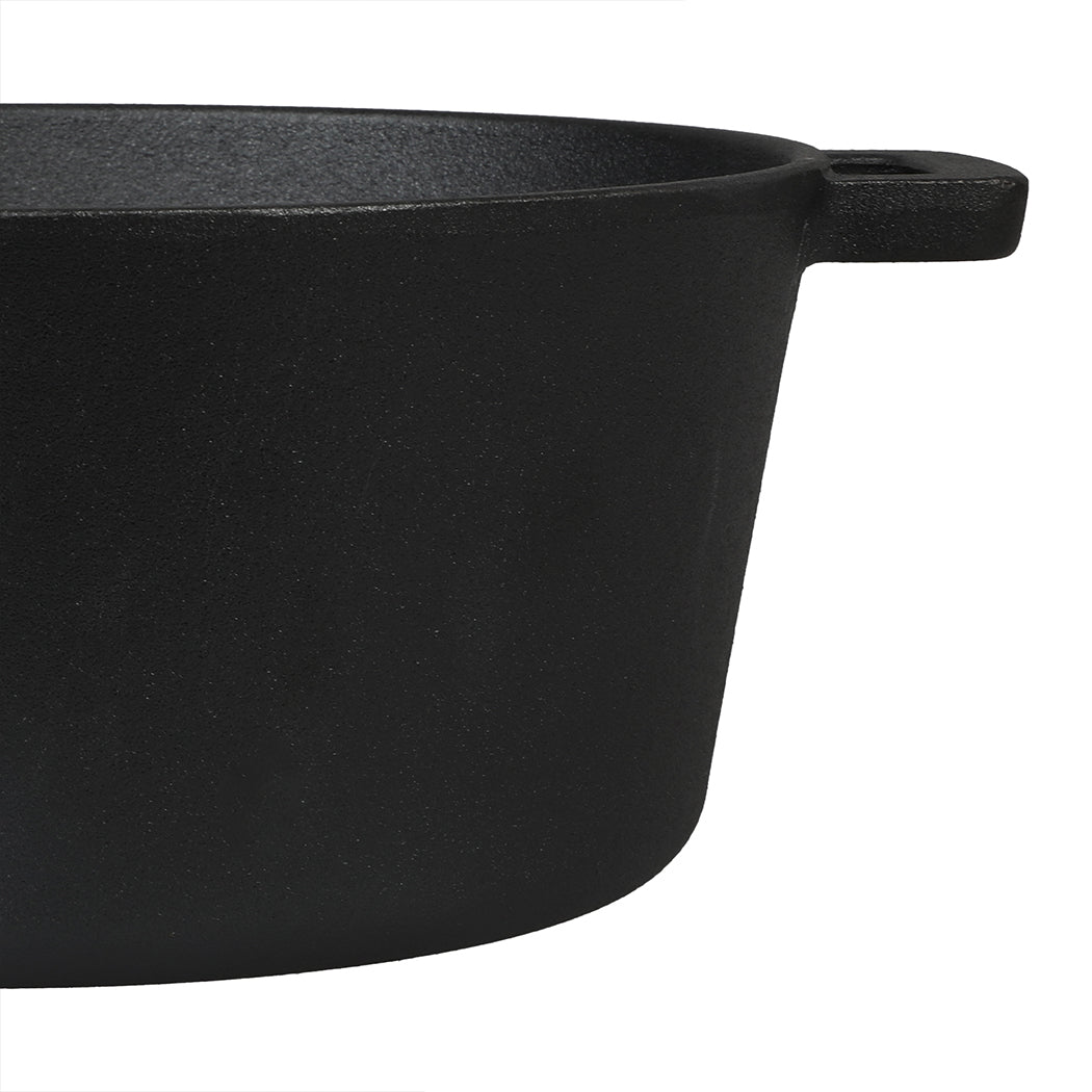 Toque 5.84L Double Dutch Oven 2 in 1 Cast Iron Pan