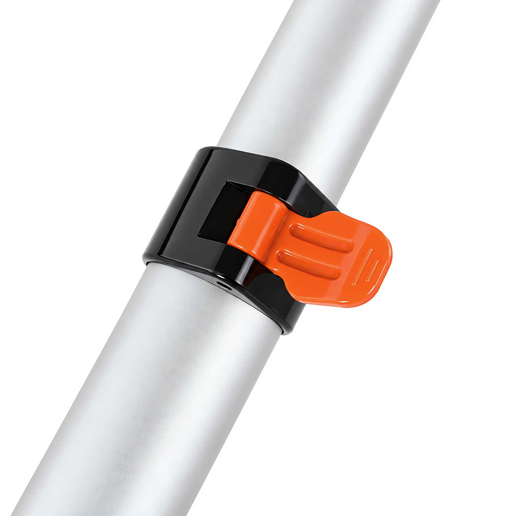 Traderight 7.2M Telescopic Window Cleaner 2-In-1 180°Rotating Squeegee Orange