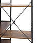 Levede Corner Bookshelf 5 Tier Bookcase L Shape Storage Shelf Display Rack Brown