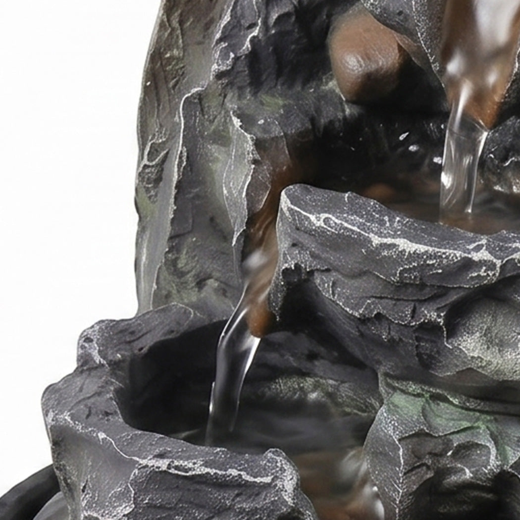 Spector Tabletop Water Fountain Resin Indoor Water Feature 3 Flow Levels Office